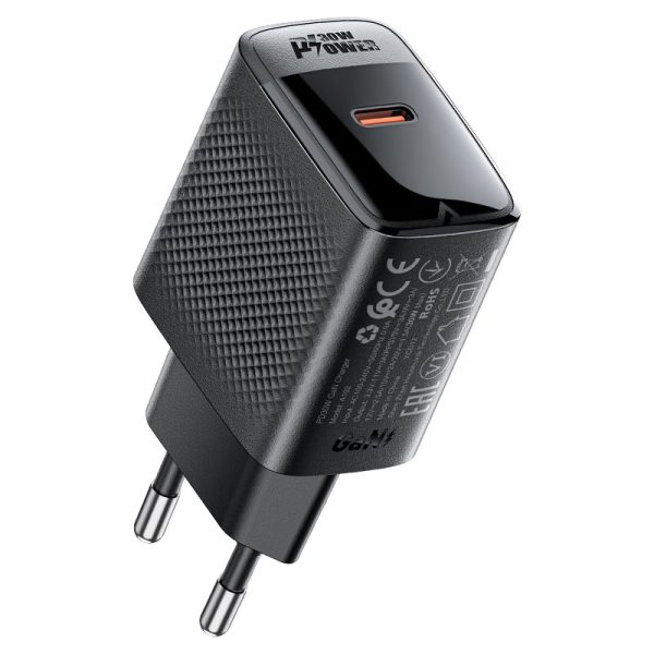 شارژر دیواری Acefast A102 با فناوری GaN، توان 30 وات PD و خروجی USB-C؛ کوچک، سبک و قدرتمند برای شارژ سریع گوشی، تبلت و لپ‌تاپ‌های سبک.