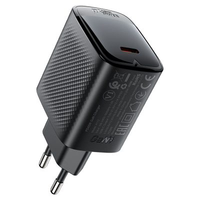 شارژر دیواری Acefast A112 با توان 45 وات PD و خروجی USB-C، مناسب شارژ سریع گوشی، تبلت و لپ‌تاپ‌های سبک. کوچک، ایمن و ایده‌آل برای سفر و محل کار.