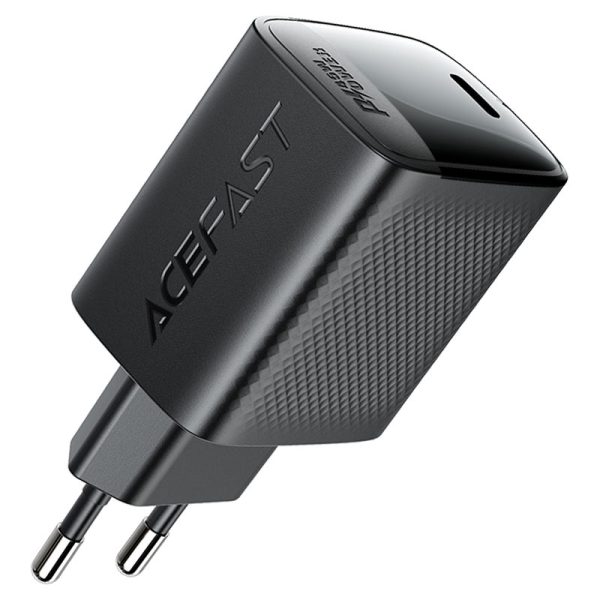 شارژر دیواری Acefast A112 با توان 45 وات PD و خروجی USB-C، مناسب شارژ سریع گوشی، تبلت و لپ‌تاپ‌های سبک. کوچک، ایمن و ایده‌آل برای سفر و محل کار.