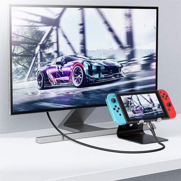 کابل Acefast C1-10 USB-C به HDMI با کیفیت 4K Ultra HD، مناسب اتصال گوشی، لپ‌تاپ و تبلت به تلویزیون، مانیتور و پروژکتور بدون افت کیفیت.