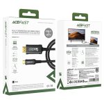 کابل Acefast C1-10 USB-C به HDMI با کیفیت 4K Ultra HD، مناسب اتصال گوشی، لپ‌تاپ و تبلت به تلویزیون، مانیتور و پروژکتور بدون افت کیفیت.