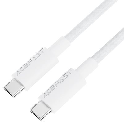 کابل شارژ Acefast C18-03 USB-C به USB-C با توان 60 وات، مناسب شارژ سریع گوشی، تبلت و لپ‌تاپ سبک به همراه انتقال داده پرسرعت.