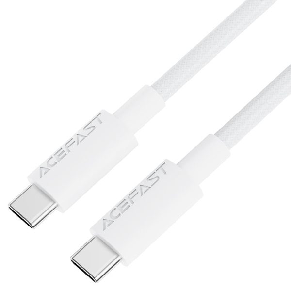 کابل شارژ Acefast C18-03 USB-C به USB-C با توان 60 وات، مناسب شارژ سریع گوشی، تبلت و لپ‌تاپ سبک به همراه انتقال داده پرسرعت.