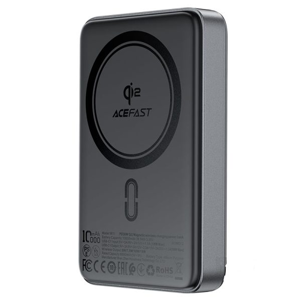 پاوربانک Acefast M11 با ظرفیت 10000mAh، فناوری فست شارژ PD 30W و نمایشگر LED؛ سبک، ایمن و مناسب شارژ سریع گوشی و تبلت.