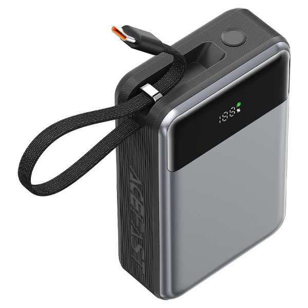 پاوربانک ACEFAST M21 ظرفیت 20000mAh با PD65W، شارژ سریع و همزمان چند دستگاه، طراحی مقاوم و نمایشگر دیجیتال، گزینه‌ای ایده‌آل برای سفر و استفاده روزمره است.