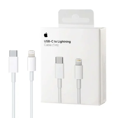 کابل اصلی اپل Type-C to Lightning اورجینال (ساخت چین) با پشتیبانی از PD، مناسب شارژ سریع آیفون و انتقال داده پرسرعت.