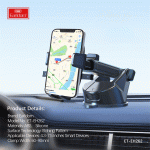 هولدر موبایل Earldom EH262 با طراحی بازویی، قفل محکم و چرخش 360 درجه، انتخابی ایده‌آل برای نصب گوشی روی داشبورد یا شیشه خودرو است.