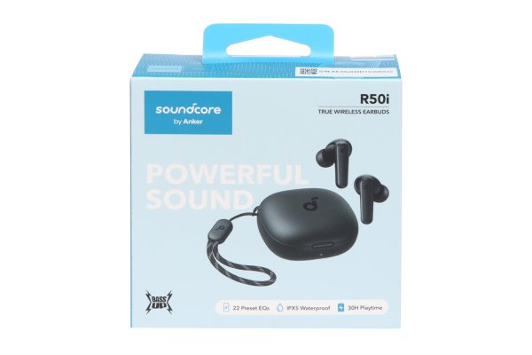 هندزفری انکر R50i با صدای قدرتمند، باتری بادوام 30 ساعته و طراحی سبک، انتخابی عالی برای موسیقی، تماس و گیمینگ روزانه است.
